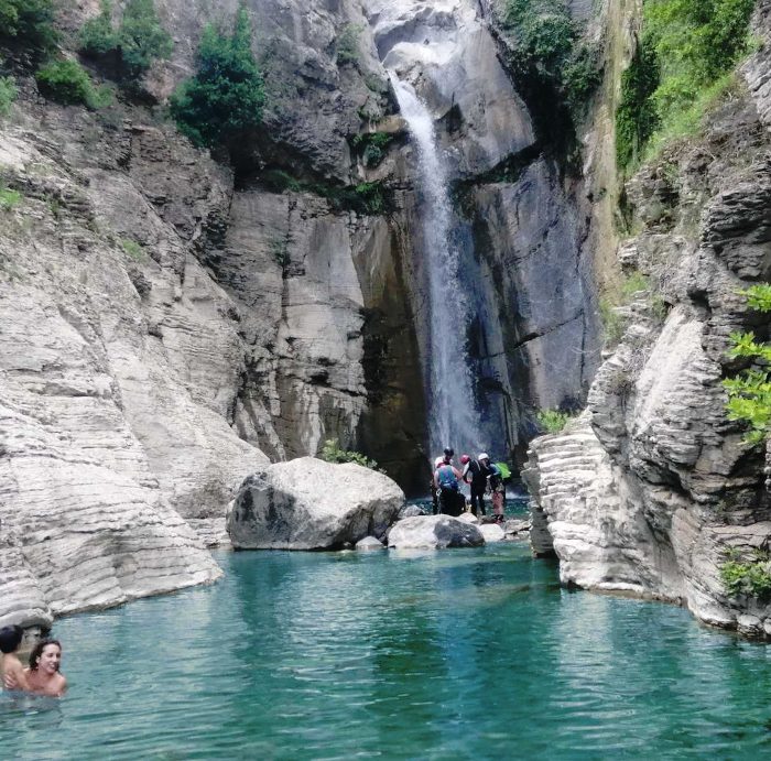 Canyoning at Manikia in Evia