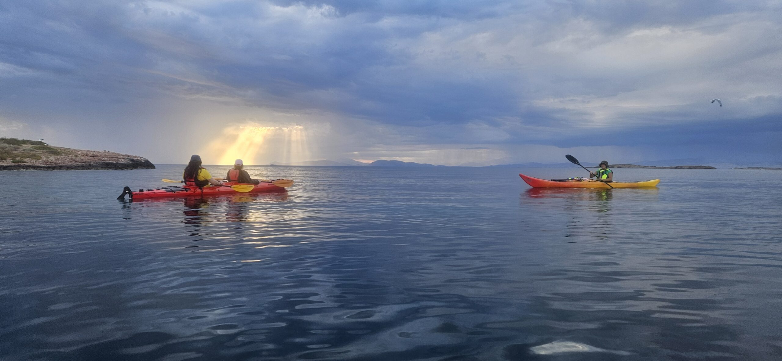 Sunset sea kayak
